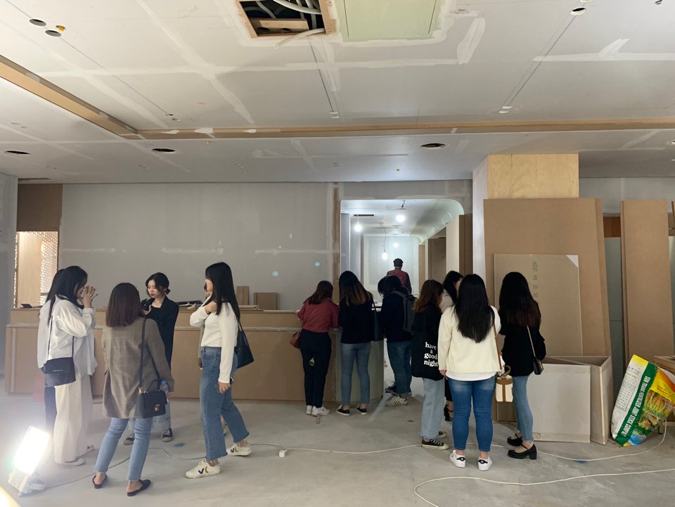 실내건축디자인학과 서울 시공현장 방문견학